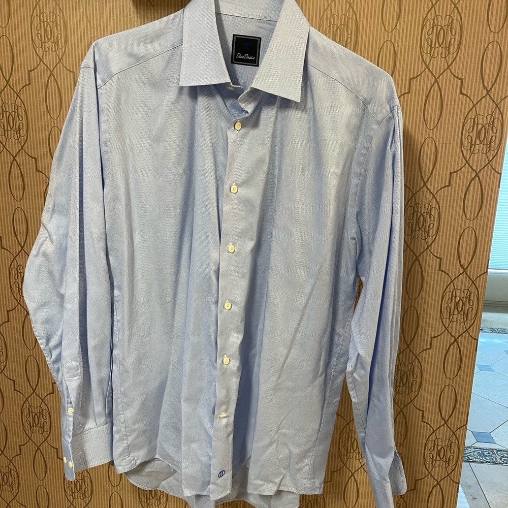 Men’s David Donahue, long sleeve button down dress shirt 16 1/2 34/35